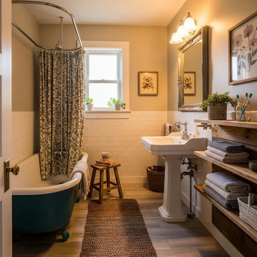 Small bathroom remodel in Appleton with compact fixtures, built-in storage, and smart layout