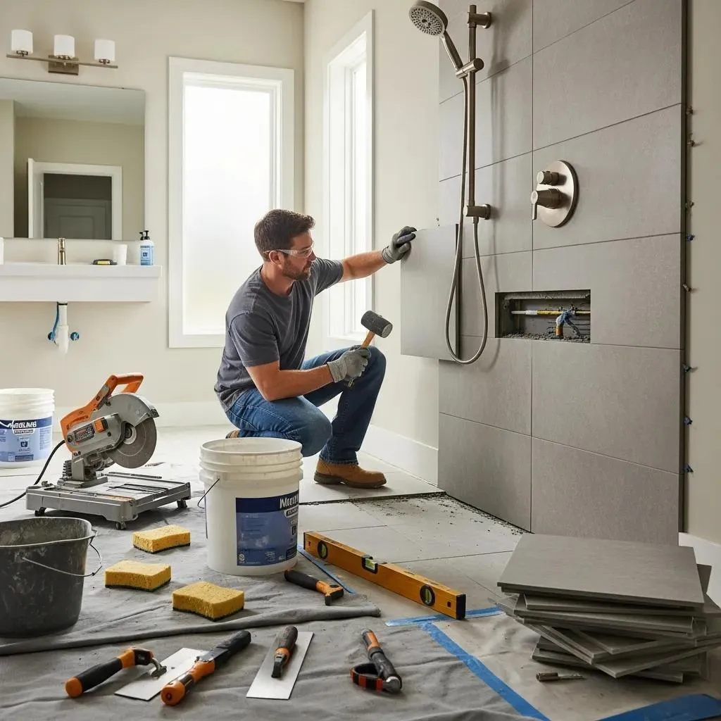 Licensed bathroom remodeling contractors in Appleton planning a professional renovation